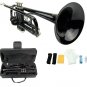 B Flat Black Trumpet with Case+Mouth Piece+Valve Oil