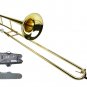 B Flat Gold Brass Slide Trombone with Case