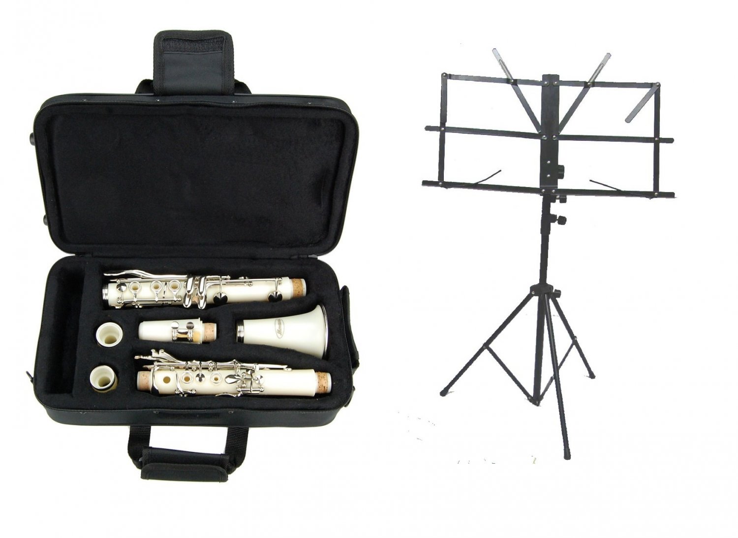 MERANO B Flat WHITE with Zippered Carrying Case+Music Stand