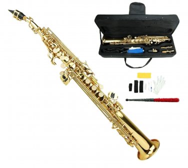 B Flat Gold Soprano Saxophone with Case