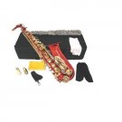 E Flat Red / Gold Alto Saxophone with Zippered Hard Case