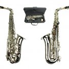 E Flat Silver Alto Saxophone with Zippered Hard Case
