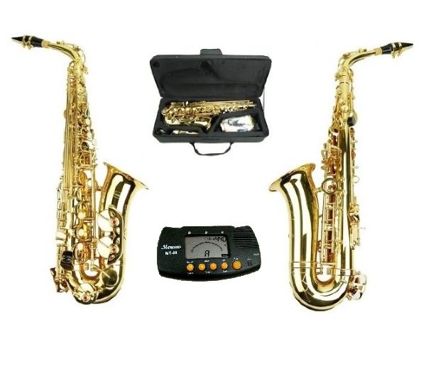 Merano E Flat Gold Alto Saxophone With Case Free Metro Tuner