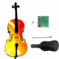 Merano 1/4 Size Gold Cello with Carrying Bag and Bow+Rosin+2 Sets Strings