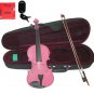 Merano 11" Pink Viola,Case, Bow+Rosin+2 Sets Strings+Chromatic Clip On Tuner