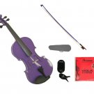 Merano 10" Purple Viola,Case,Purple Stick Bow+Rosin+2 Sets Strings+Chromatic Clip On Tuner