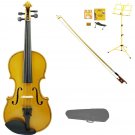 Merano 1/8 Size Gold Violin with Matching Color Bow, Music Stand