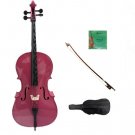 Merano 1/4 Size Hot Pink Cello with Bag and Bow + 2 Sets of Strings + Rosin