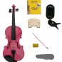 4/4 Size Hot Pink Violin,Case,Bow+Rosin+2 Sets Strings+2 Bridges+Tuner