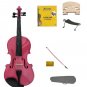 4/4 Size Pink Violin,Case, Bow+Rosin+2 Sets Strings+2 Bridges+Shoulder Rest