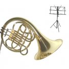MERANO Bb Key 3 Valve Single French Horn with Case and Free Music Stand
