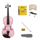 Merano 4/4 Size Pink Violin,Case, Bow+Rosin+2 Sets Strings+2 Bridges+Shoulder Rest