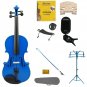4/4 Blue Violin,Case,Blue Bow+Rosin+2 Bridges+Tuner+Shoulder Rest+Blue Stand+Mute