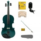 4/4 Size Green Violin,Case,Green Bow+Rosin+2 Sets Strings+2 Bridges+Tuner