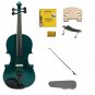 4/4 Size Green Violin,Case,Bow+Rosin+2 Sets Strings+2 Bridges+Shoulder Rest