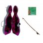 Merano 1/4 Size Cello Hard Case with Two Wheels, Extra Set of Strings, Bow