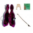 Merano 1/4 Size Cello Hard Case with Two Wheels, Extra Set of Strings, Bridge,Bow