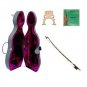 Merano 1/4 Size Cello Hard Case with Two Wheels, Extra Set of Strings, Bridge,Bow