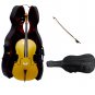 Merano 1/4 Size Gold Cello with Case, Bag, Bow, Rosin