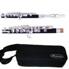 New Key of C Black / Silver Piccolo with Carrying Case