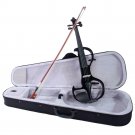 New 4/4 Size Black  Electric Silent Violin Set