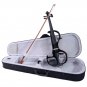 New 4/4 Size Black  Electric Silent Violin Set