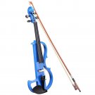 4/4 Size Blue Electric Violin with Case,Bow,Headphone