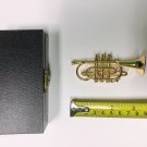 New Gold Brass Mini Cornet with Case