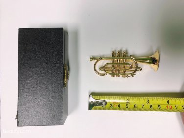 New Gold Brass Mini Cornet with Case