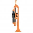 New B Flat Plastic Trumpet with Carrying Bag - Orange