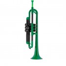 New B Flat Plastic Trumpet with Carrying Bag - Green