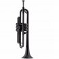 New B Flat Plastic Trumpet with Carrying Bag - Black