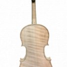 Unfinished Beautiful Flamed 4/4 Violin One Pc Back Ebony Fingerboard, Nut