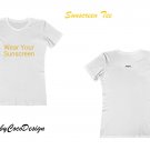 BabyCocoDesign Sunscreen Tee  Shirt - White / Golden, Size 2XL