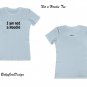 BabyCocoDesign Not a Hoodie Tee Shirt - Light Blue / Black, Size 2XL