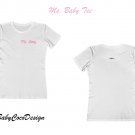 BabyCocoDesign Ms. Baby Tee Shirt - White / Pink, Size 2XL