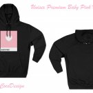 BabyCocoDesign Unisex Premium Baby Pink Hoodie - Black / Pink, Size L