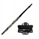 Merano 16 Hole C Key Black Flute with Carrying case