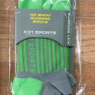 3 Pairs Low Cut Running Socks with Arch Support-Green ,Size S