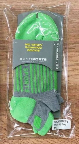 3 Pairs Low Cut Running Socks with Arch Support-Green ,Size S