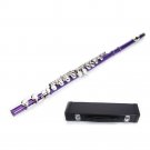16 Hole C Key Purple Flute with Carrying case