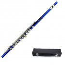 16 Hole C Key Blue Flute with Carrying case