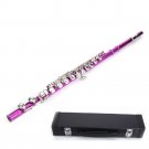 16 Hole C Key Rose Red Flute with Carrying case