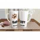 New Lovely Sweet Puff Beautiful Ceramic Latte Mug 17oz w/Animal Signature Prints - Brown / Black