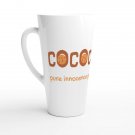 New Lovely Sweet Puff Beautiful Ceramic Latte Mug 17oz w/CoCoCho Signature Prints-  White and Brown