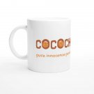 New Lovely Sweet Puff Beautiful Ceramic Mug 11oz w/CoCoCho Signature Prints- White and Brown