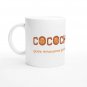 New Lovely Sweet Puff Beautiful Ceramic Mug 11oz w/CoCoCho Signature Prints- White and Brown
