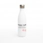 Lovely Sweet Puff Beautiful Water Bottle 17 oz Stainless Steel w/ Animal Prints-White and Pink