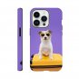 Sweet Puff New Lovely Purple Glasses Dog Hard Case for iPhone  14 Pro