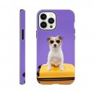 Sweet Puff New Lovely Purple Glasses Dog Hard Case for iPhone  13 Pro Max